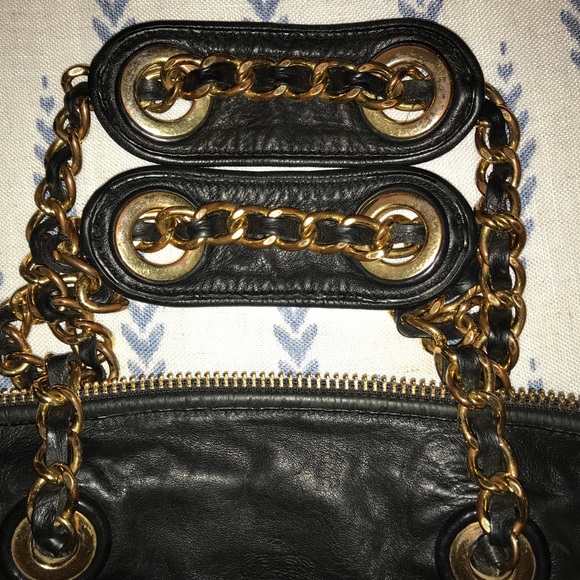 Juicy Couture Bag Black Cow Hide Chain Strap - Picture 15 of 16